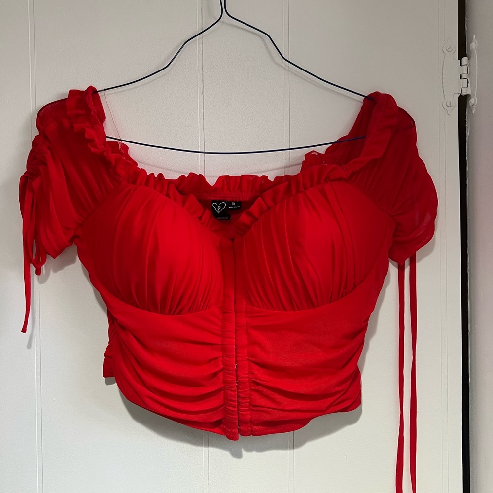 Windsor off the shoulder crop top